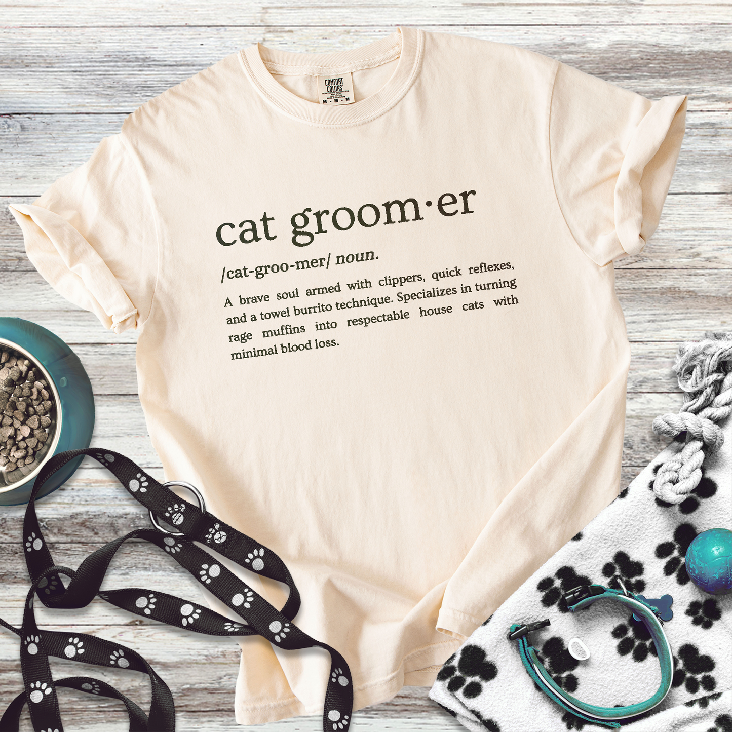 Cat Groomer Definition Tee