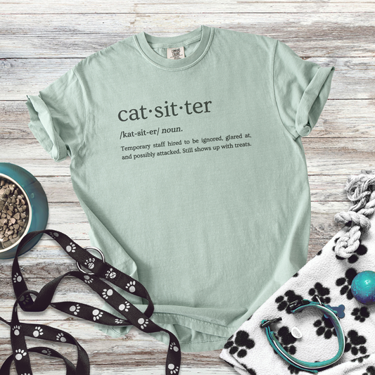 Cat Sitter Definition Tee